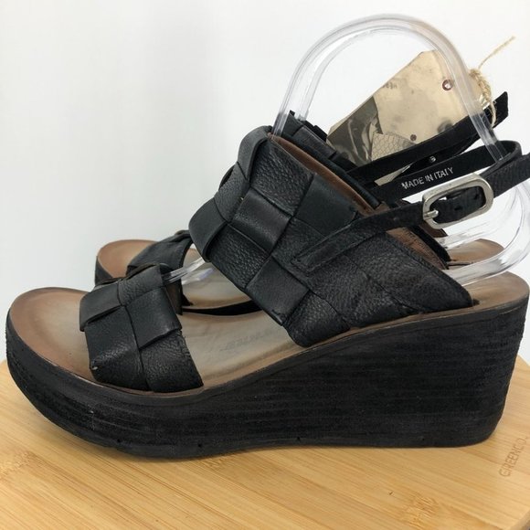 A.S.98 NEW NWT Black Nasser Platform wedge  sandals size 40 (9-9.5) - Picture 11 of 16